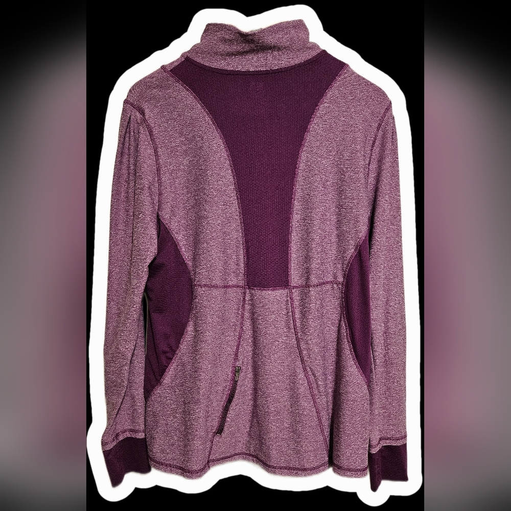 Champion Magenta Textured Pullover XL/TG Zippered Pocket - Picture 3 of 5